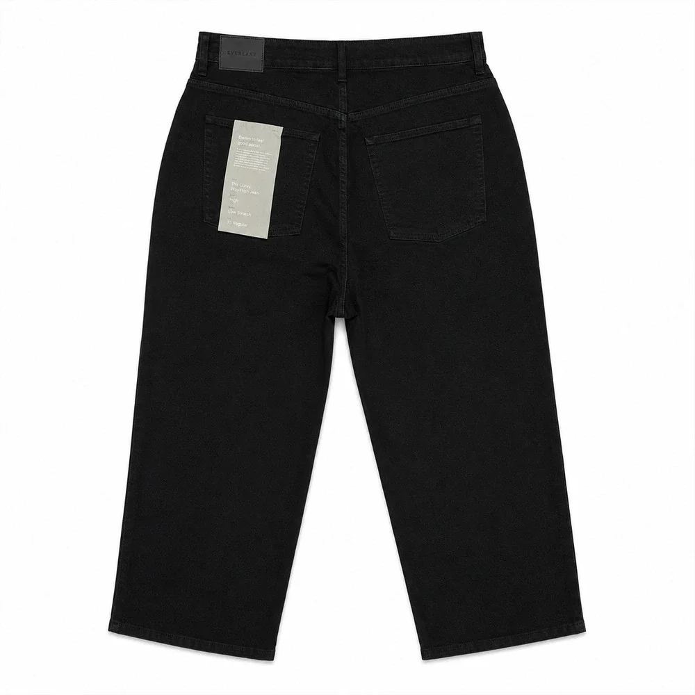 Everlane Jeans Womens Plus Size 35 Regular Black The Curvy Way High Neutral NWT